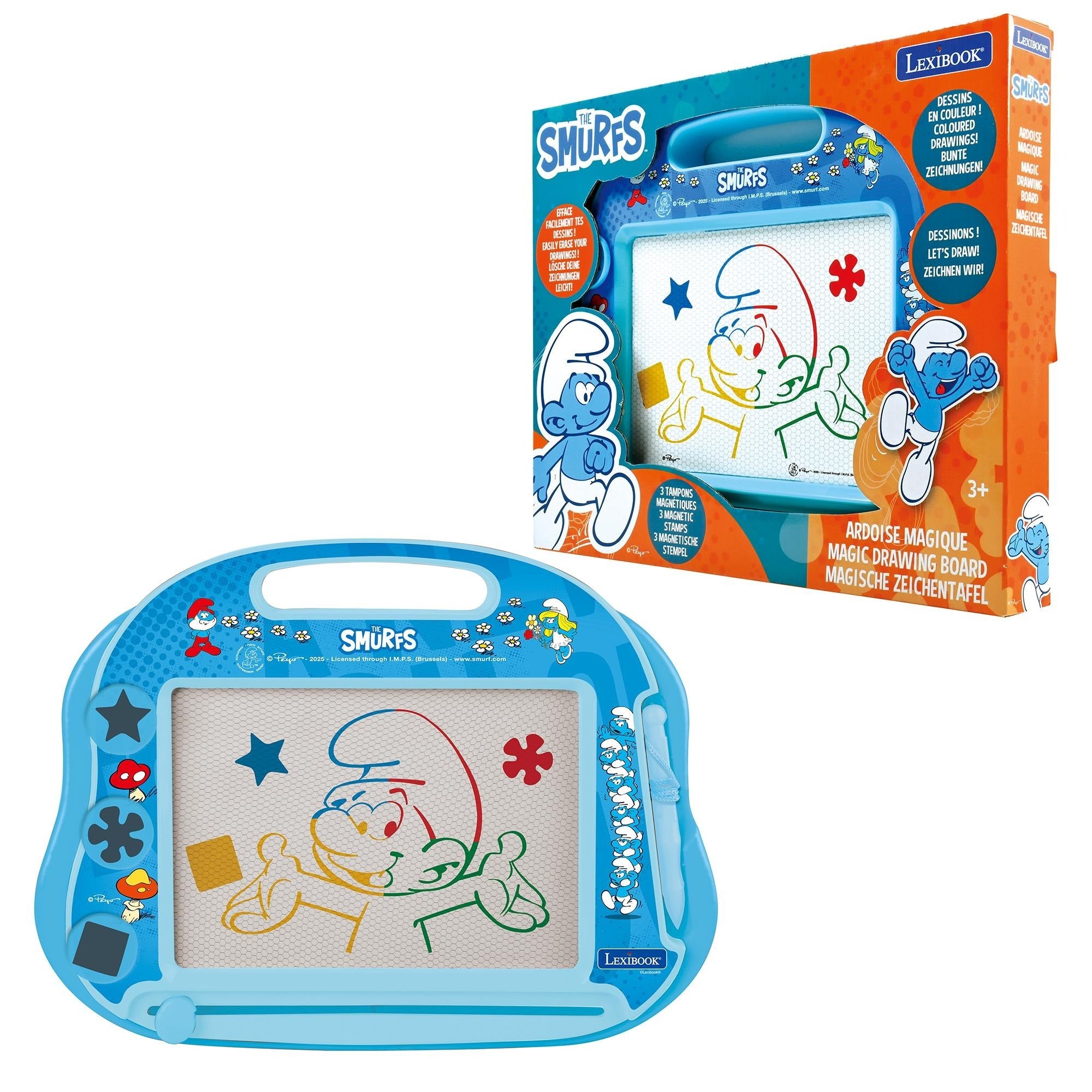Smurfs A5 Magnetic Multicolor Drawing Board with Stencils