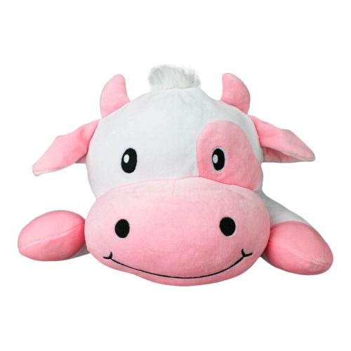 Snoozimals 20-inch Plush Pink Cow - Super Soft and Huggable