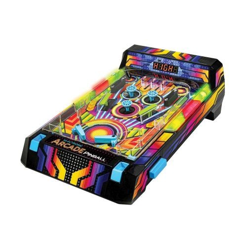 Neon Series Electronic Arcade Pinball Game with LED Lights and Vibrating Bumpers