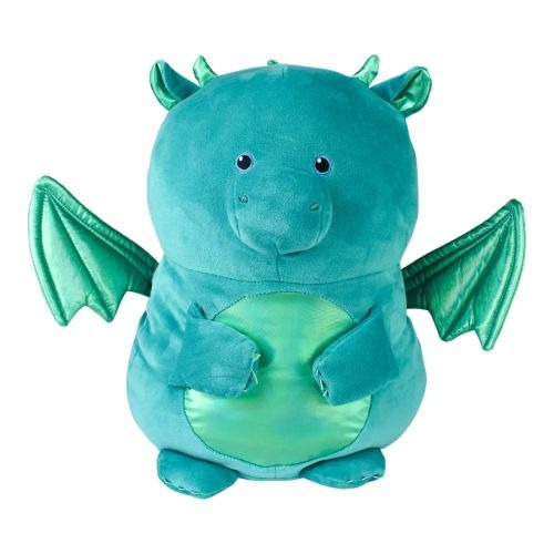 Kobioto Enchanted Dragon 18 inch Plush - Turquoise with Shimmering Green Wings