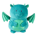 Kobioto Enchanted Dragon 18 inch Plush - Turquoise with Shimmering Green Wings