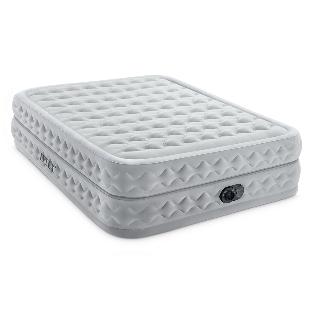 Intex Supreme Queen Airbed with Built-in Electric Pump & Fiber-Tech Technology