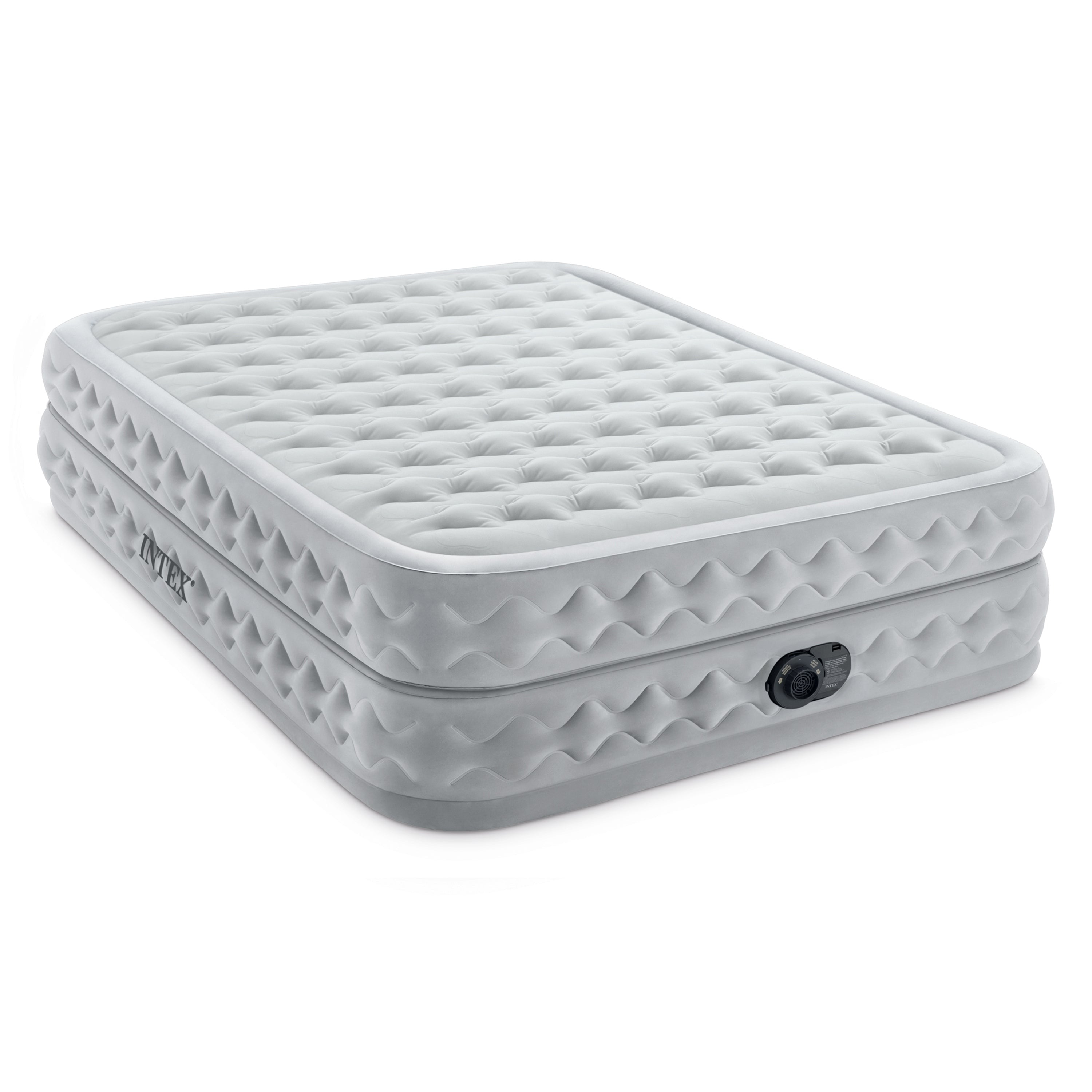 Intex Supreme Queen Airbed with Built-in Electric Pump & Fiber-Tech Technology