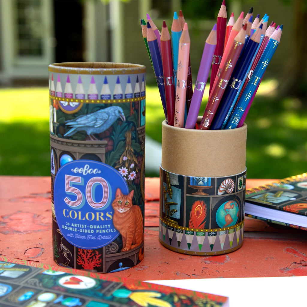 eeBoo Piece & Love Alchemist’s Cabinet Double-Sided Colored Pencils - 25pc, 50 Colors