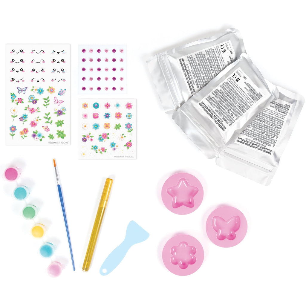 Make It Real Rock Dough Glowing Garden Rock Painting And Molding Craft Kit