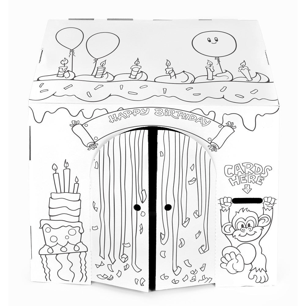Easy Playhouse Birthday Art & Craft Cardboard Fort for Kids