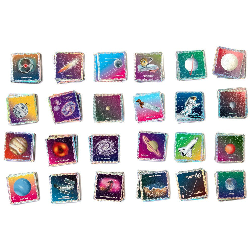 eeBoo Shiny Space Memory & Matching Game for Kids Ages 5+