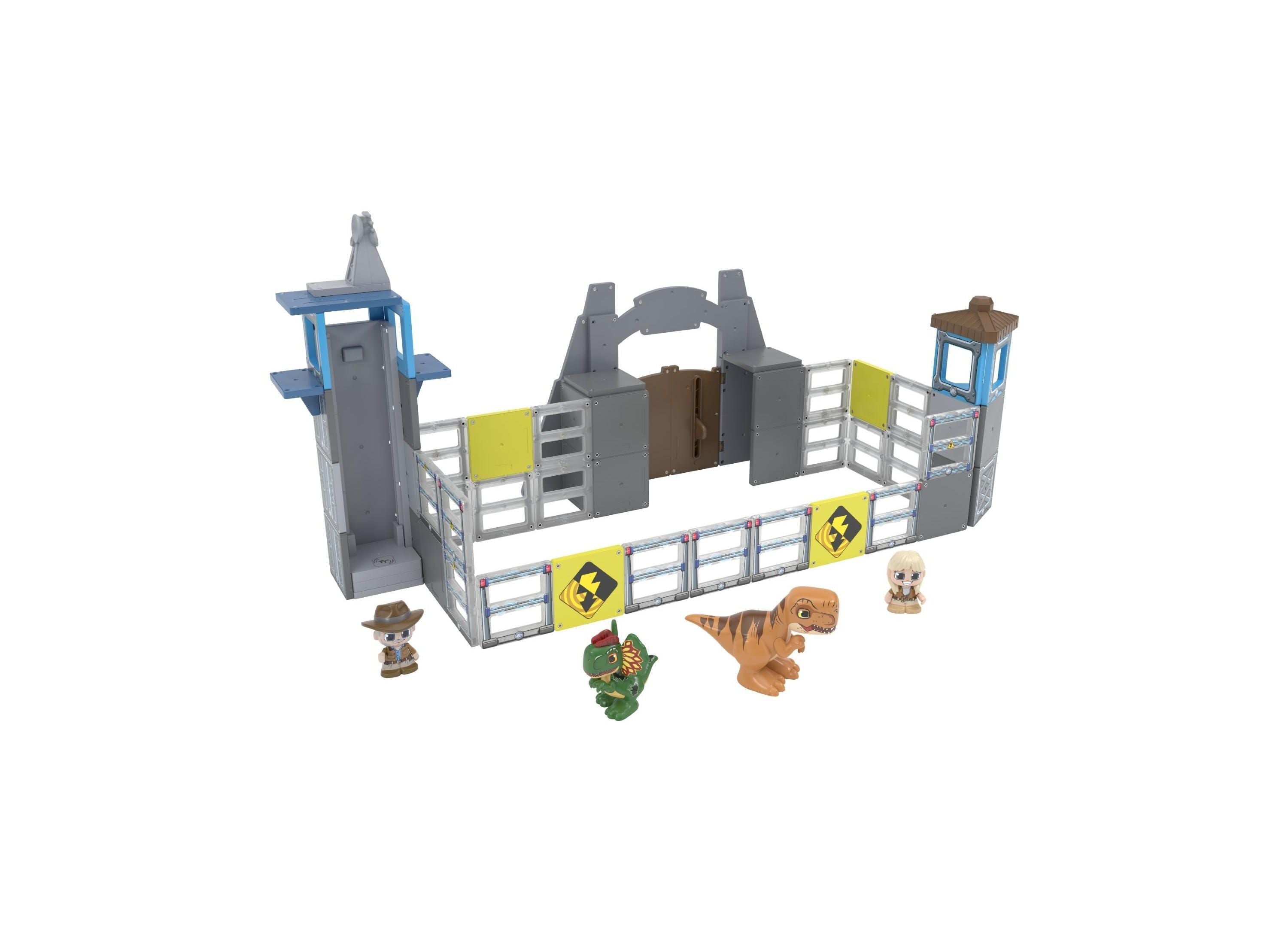 Tile Town Jurassic World Dino Escape Magnetic Tiles Playset, 69 Piece