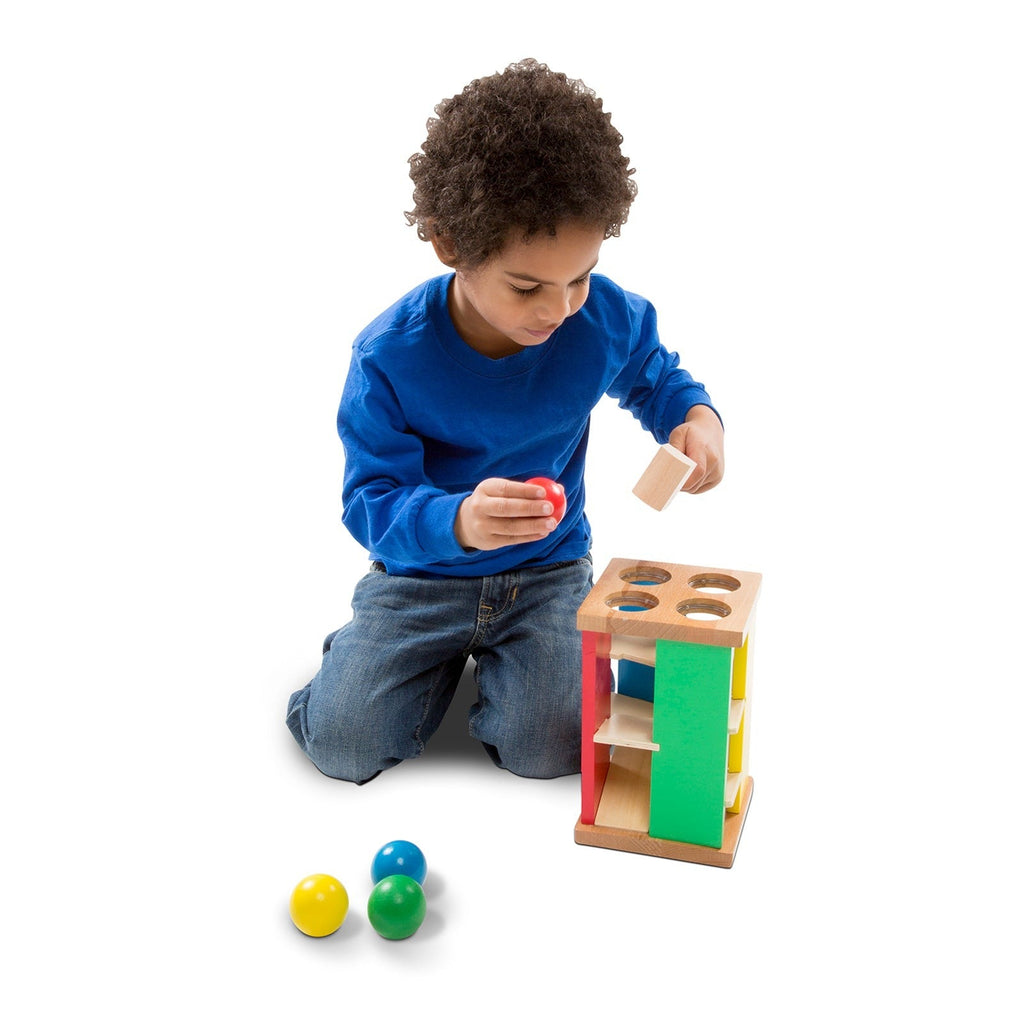 Melissa & Doug Pound and Roll Tower - Colorful Wooden Hammering Toy