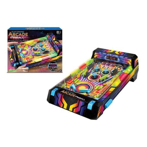 Neon Series Electronic Arcade Pinball Game with LED Lights and Vibrating Bumpers