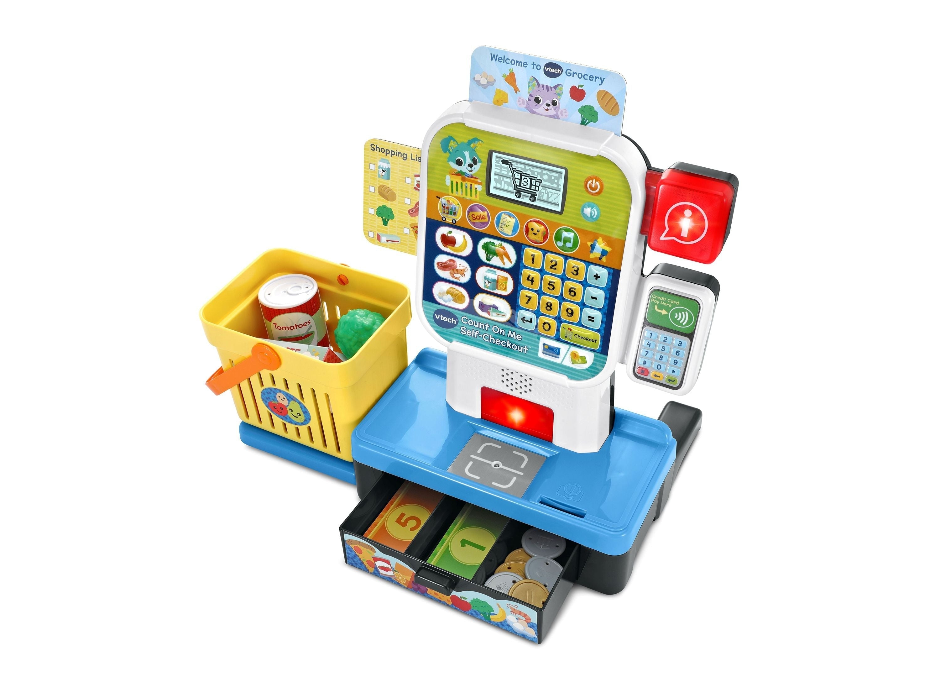 VTech Count On Me Self-Checkout Pretend Play Set With 35+ Food Items