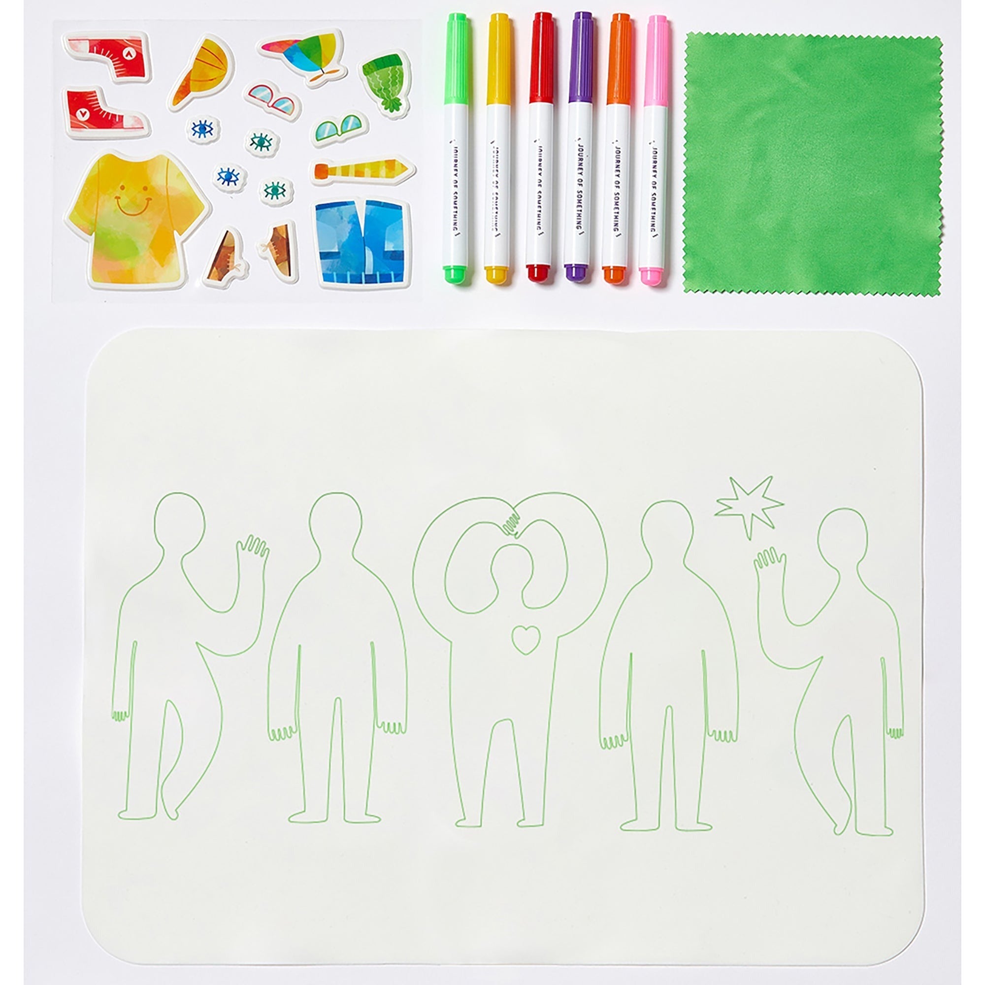 Journey Of Something Friends Wipeable Silicone Coloring Mat