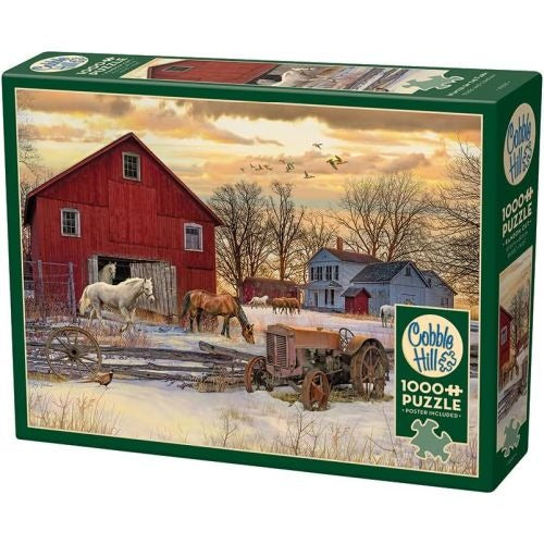 Cobble Hill Winter on the Farm Jigsaw Puzzle - 1000 pc