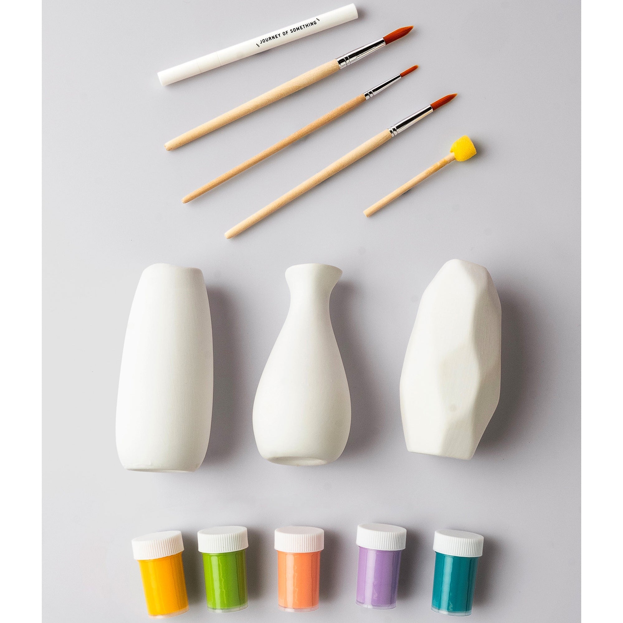 Journey Of Something Paint Your Own Vases DIY Ceramic Art Kit
