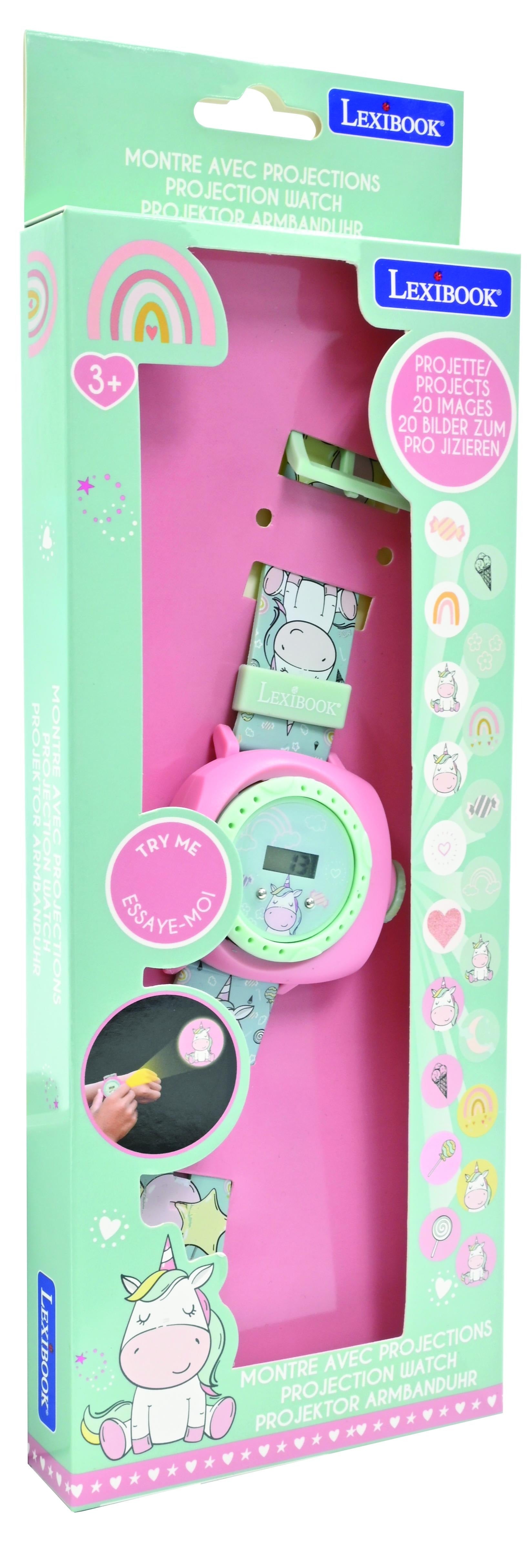 Lexibook Girl's Unicorn Quartz Digital Watch - Blue/Pink Adjustable Strap