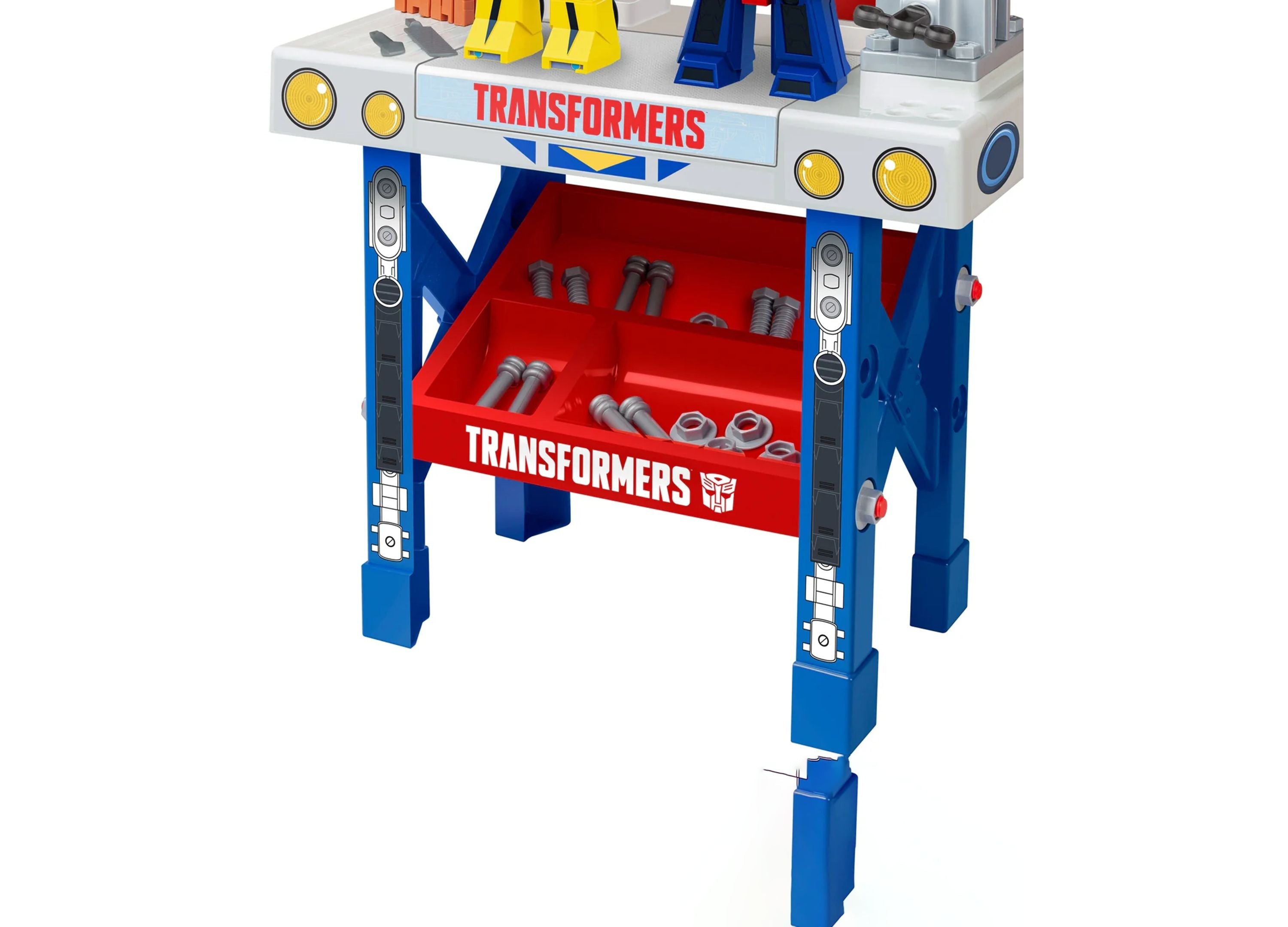 Transformers Rescue Bots Academy Tool Bench Playset With Take-Apart Bumblebee & Optimus Prime - 68 Pieces