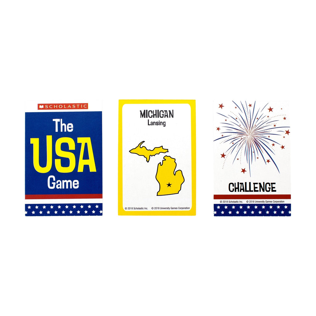 Scholastic USA Geography Showdown - Educational Card Game in a Tin