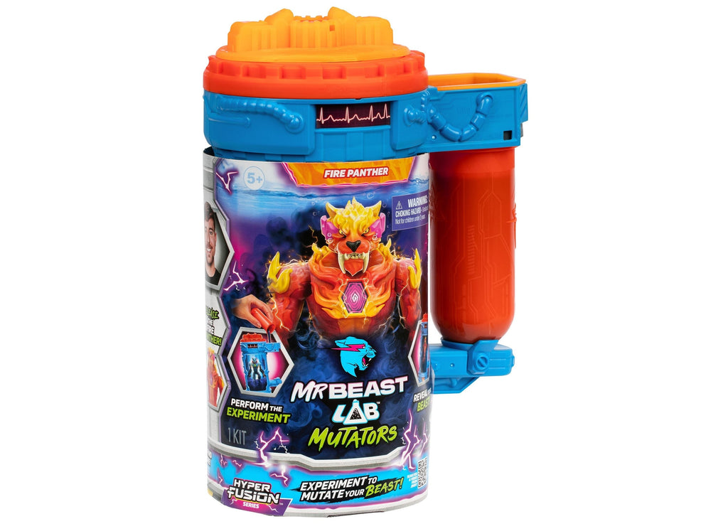 Mr Beast Lab Mutators Hyper Fusion Flame Panther Figure