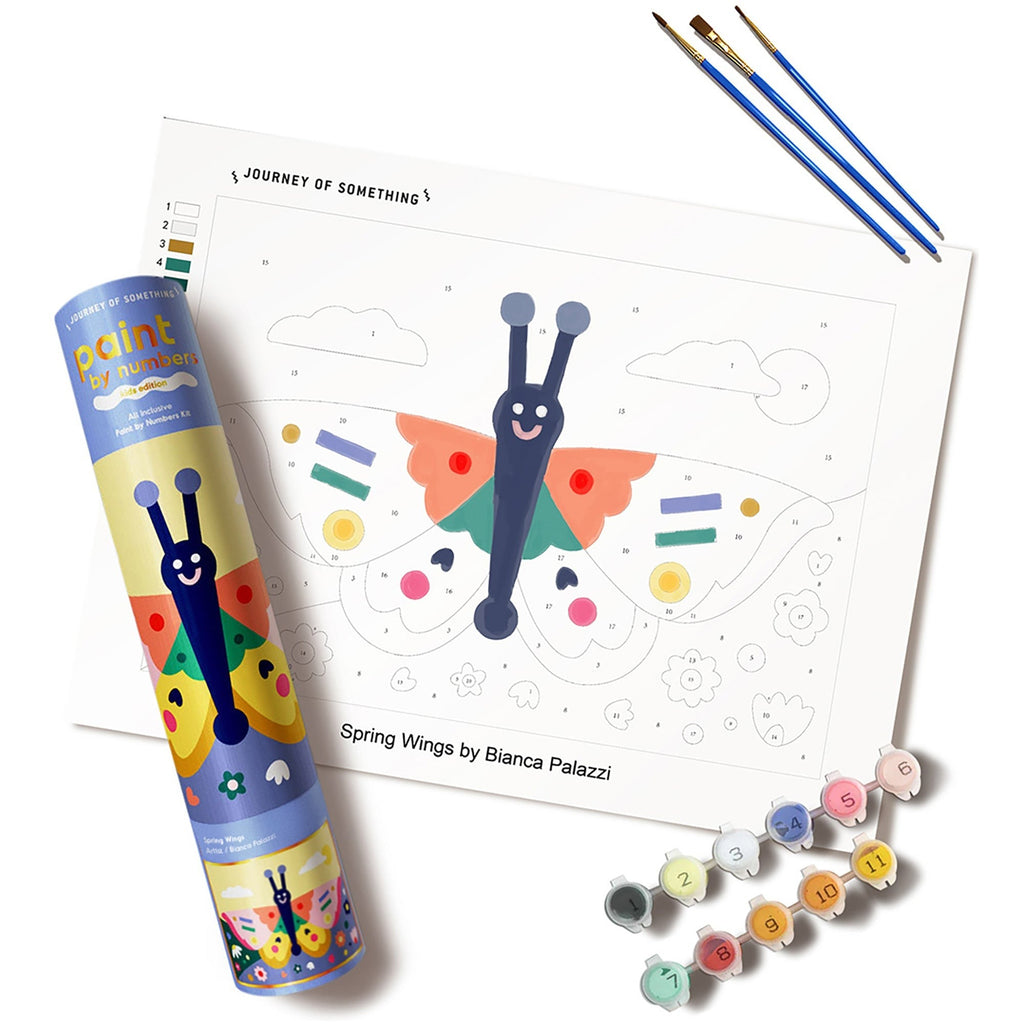 Journey Of Something Spring Wings Paint By Numbers Kit With 18 Paints