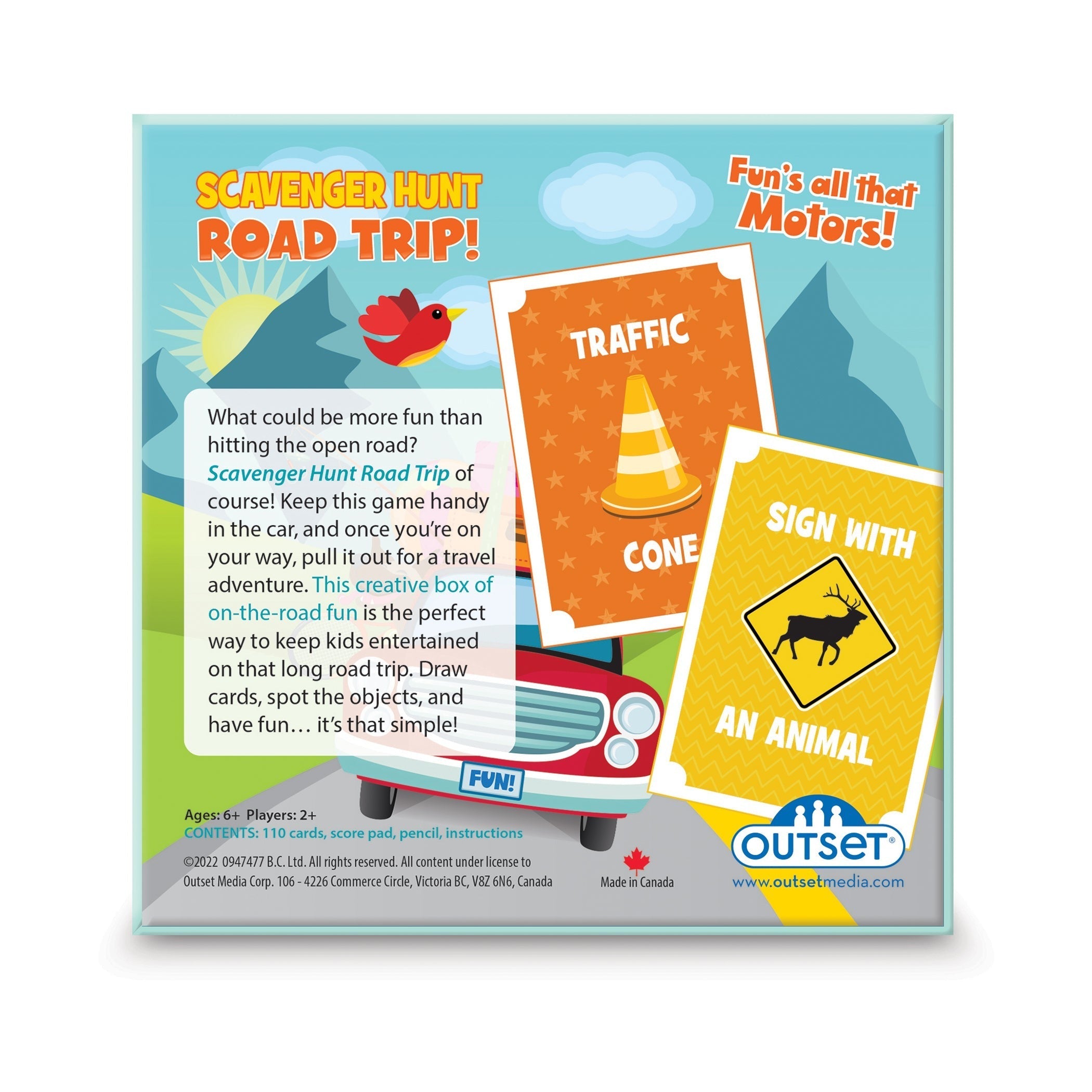 Scavenger Hunt Road Trip! Family Card Game