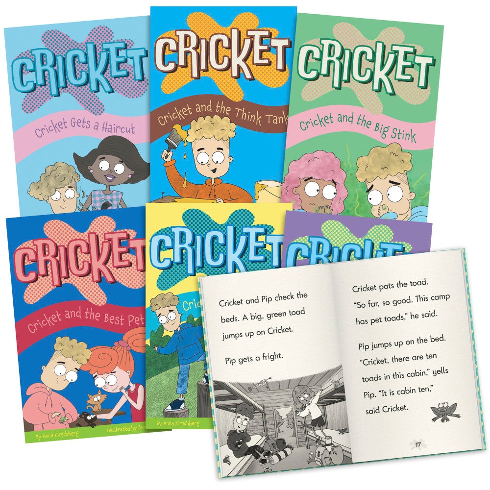 Junior Learning Cricket the Kid - Decodable Chapter Books - Multicolor Boxed Set