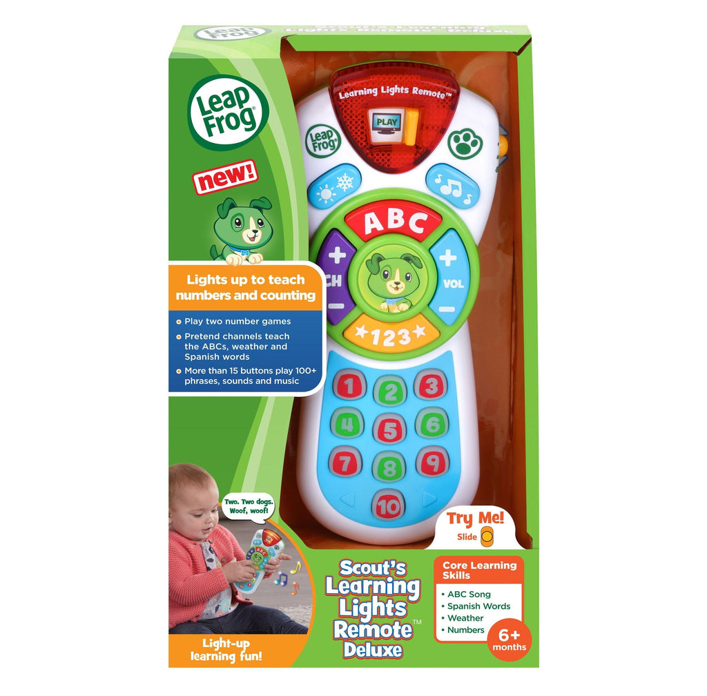 LeapFrog Scout's Learning Lights Remote Deluxe, Interactive Toy for Toddlers, Green