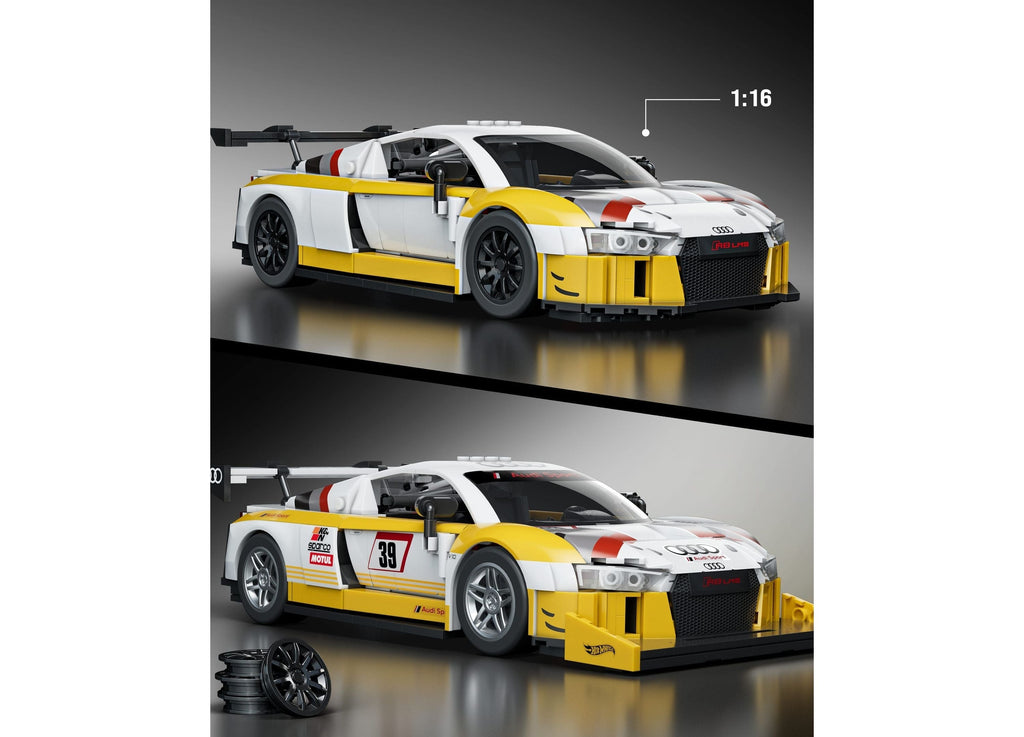 Mattel Brick Shop Hot Wheels '15 Audi R8 LMS Building Kit, 820 Pieces