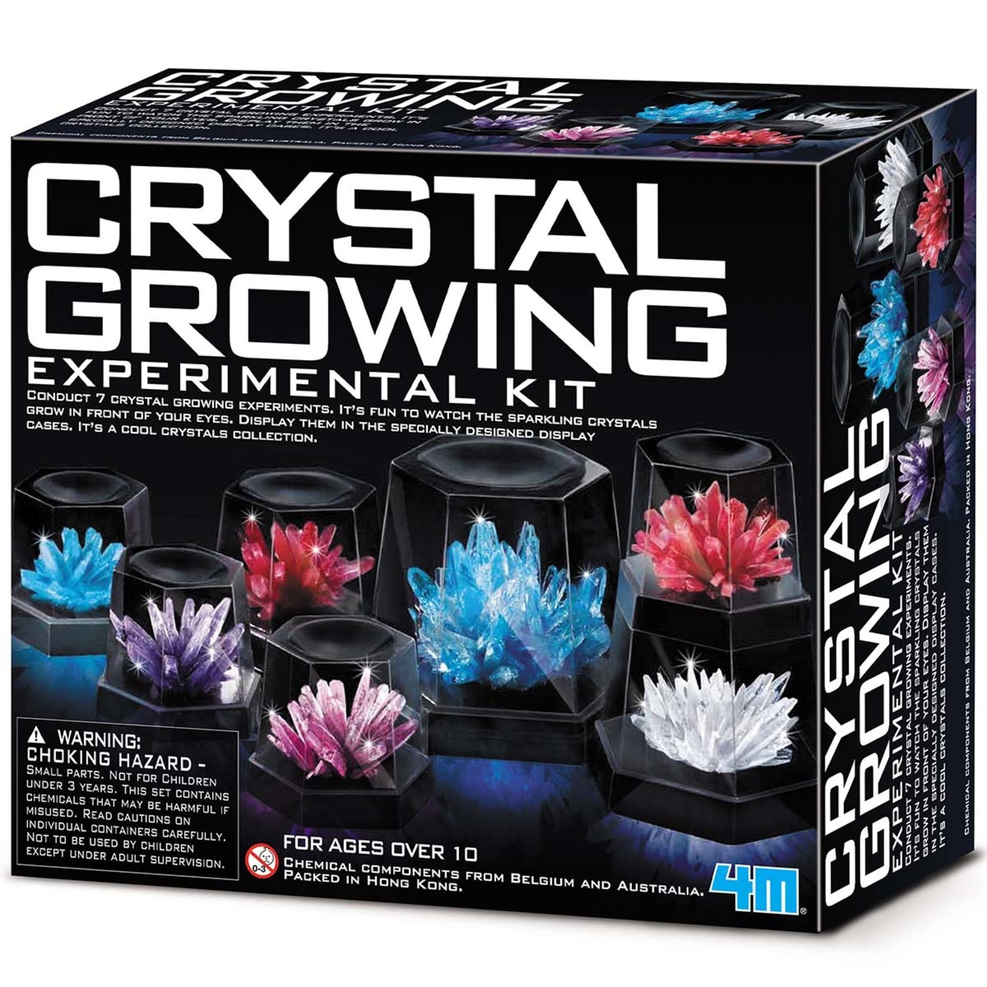 4M Crystal Growing Experimental Kit - Grow 7 Colorful Crystals STEM Craft