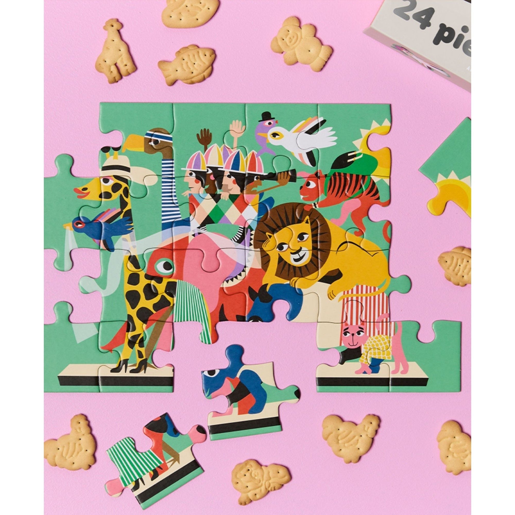 Journey Of Something Animal Carnival 24-Piece Jigsaw Puzzle