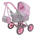 509 Crew Amanda Doll Pram in Cotton Candy Pink with Polka Dots