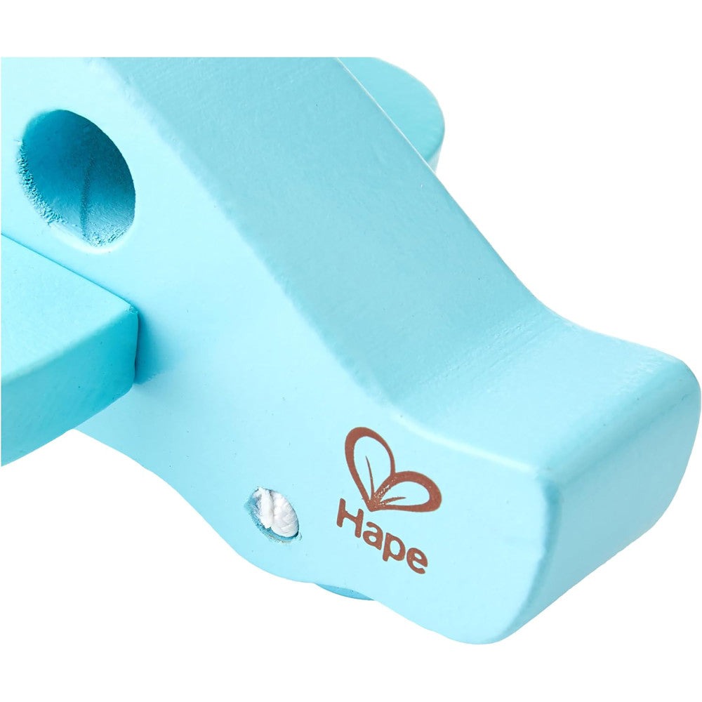 Hape Sky High Wooden Little Plane - Blue