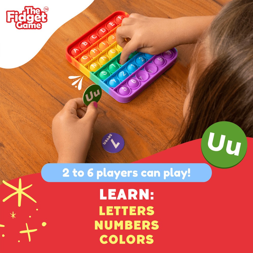 The Fidget Game ABC Bingo Educational Popping Mat Set