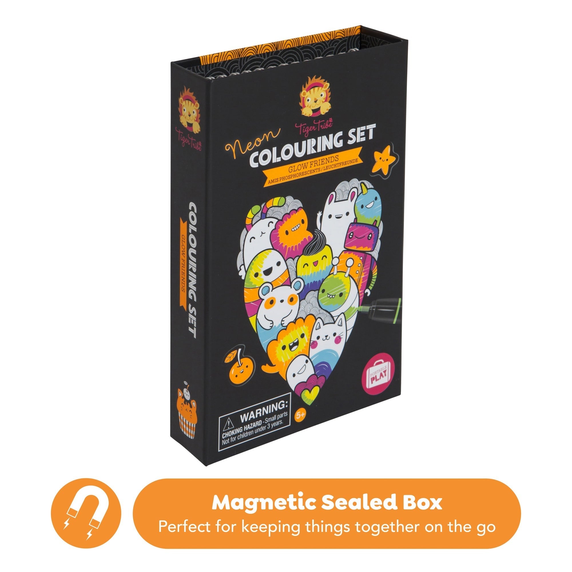 Tiger Tribe Neon Coloring Set - Glow Friends Activity Kit