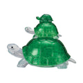 3D Crystal Puzzle - Turtles, Translucent Green - 37 pcs