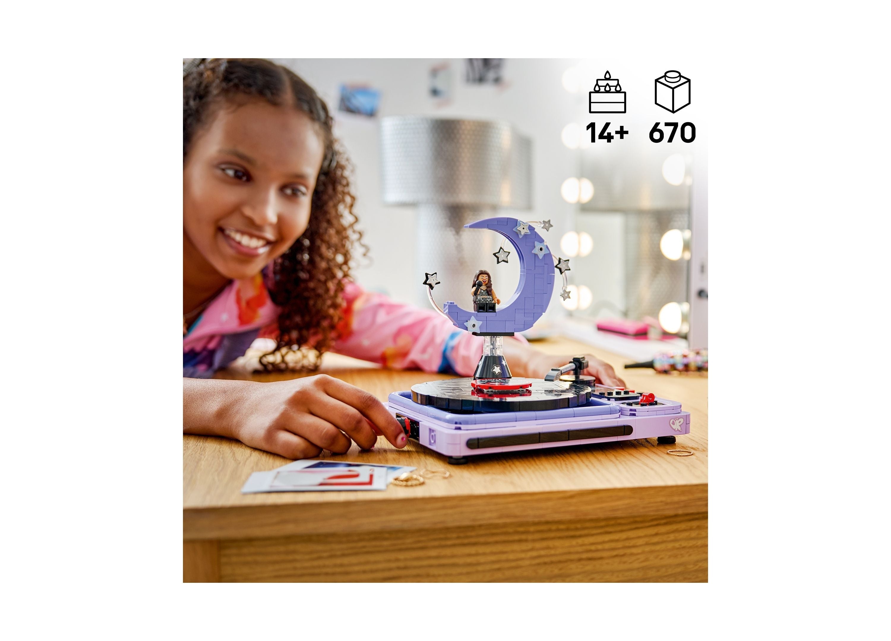 LEGO Olivia Rodrigo Concert Moon 670-Piece Rotating Record Player Building Set