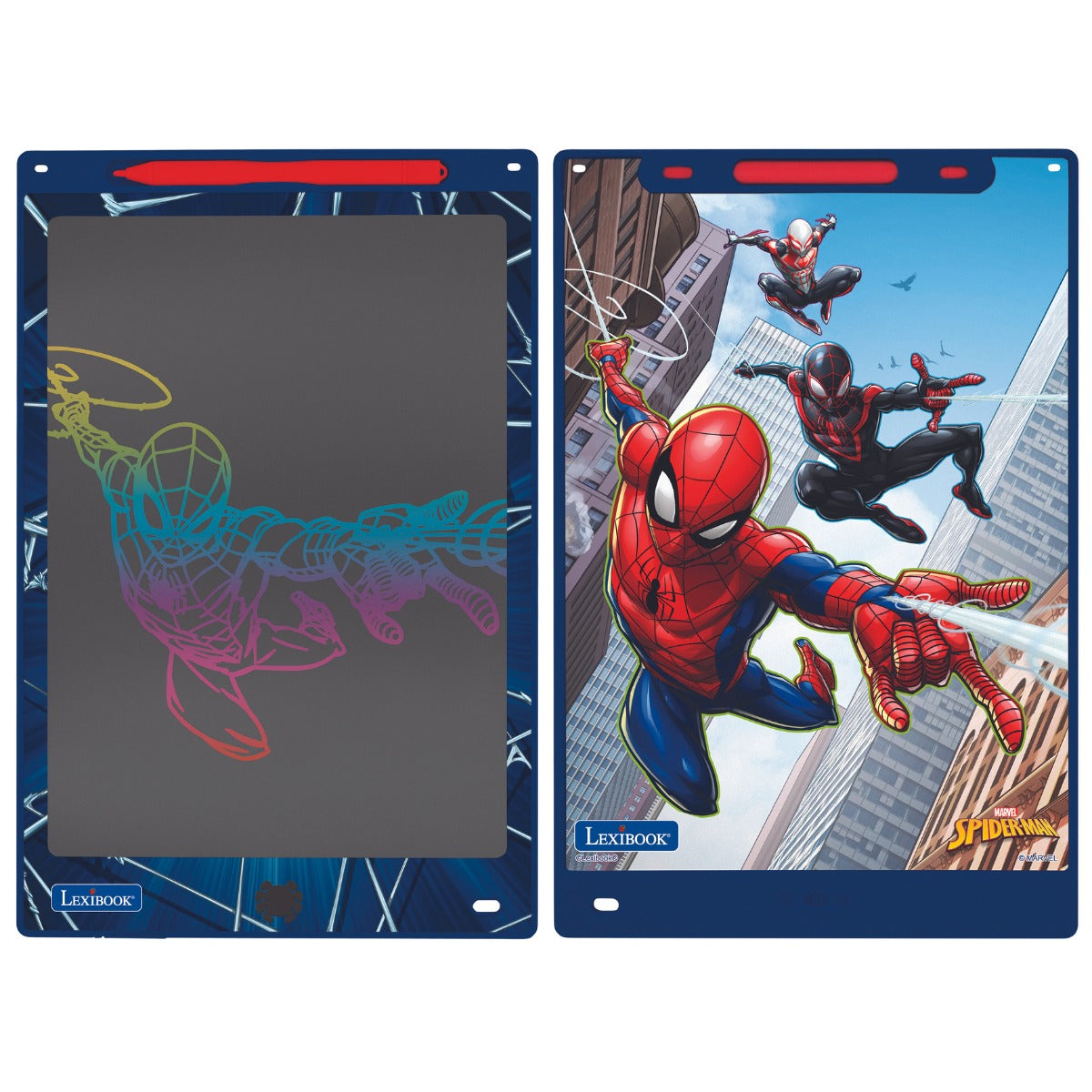 SpiderMan 11’’ multicolor learning drawing E-ink tablet with stencils