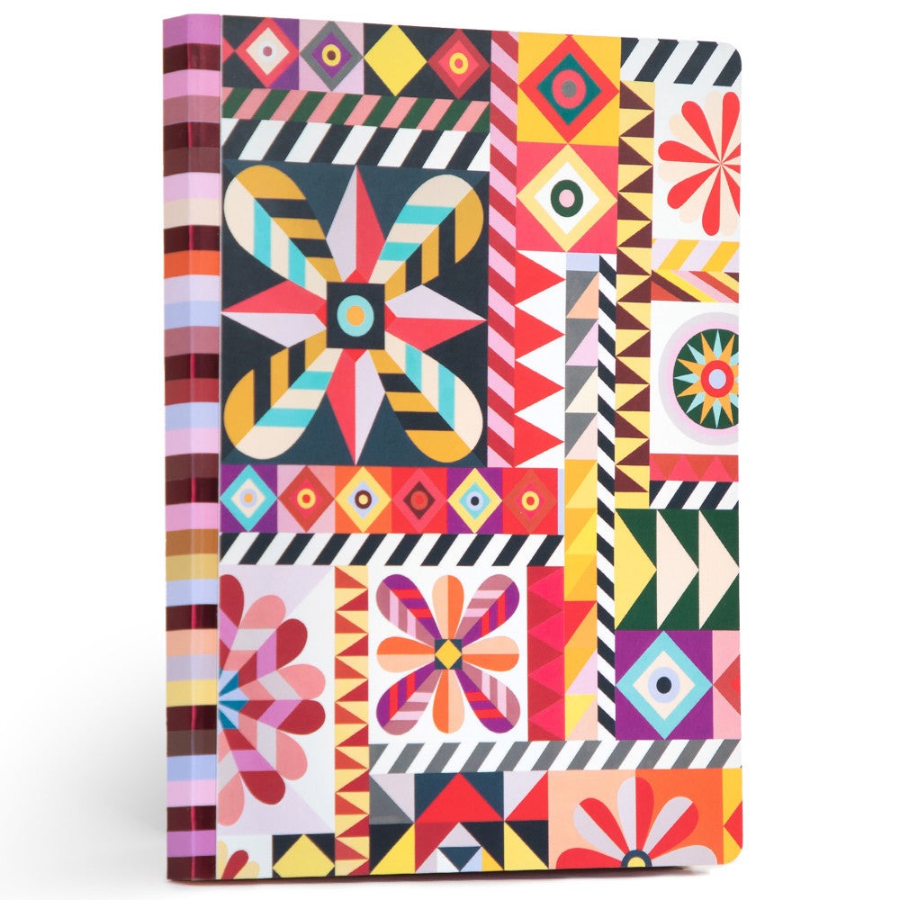 eeBoo Piece & Love Sunshine Pinwheels Gilded Journal - Vibrant Art Hardcover Diary