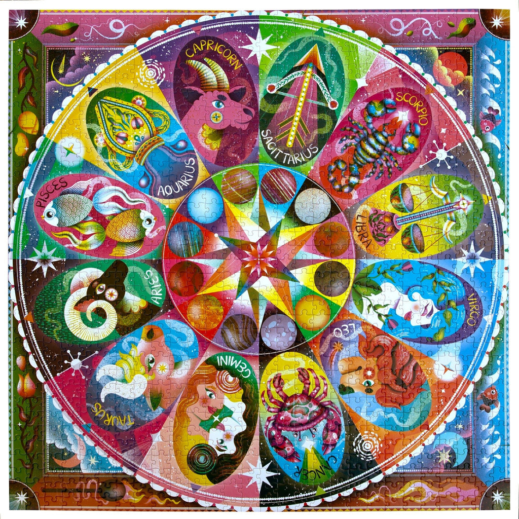 Piece&Love Horoscopes 1000-Piece Square Puzzle - Astrology Mandala