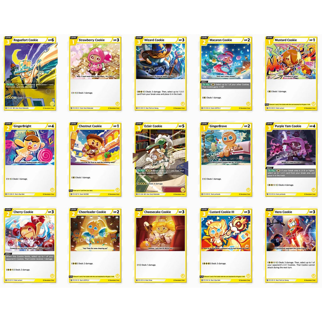 CookieRun: Braverse Trading Card Game Starter Deck 60-Card Defensive Deck-Building Set