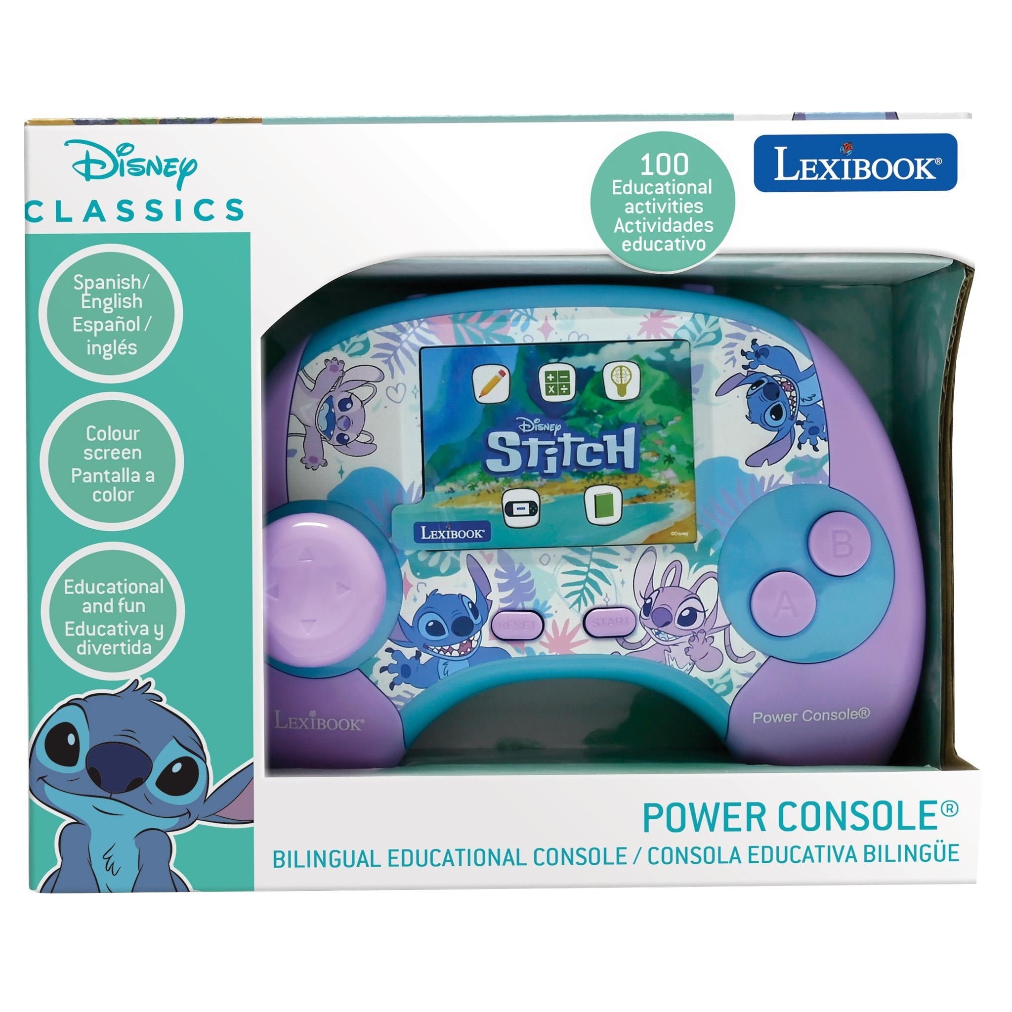 Stitch Bilingual Educational Game Console with 100 Interactive Activities