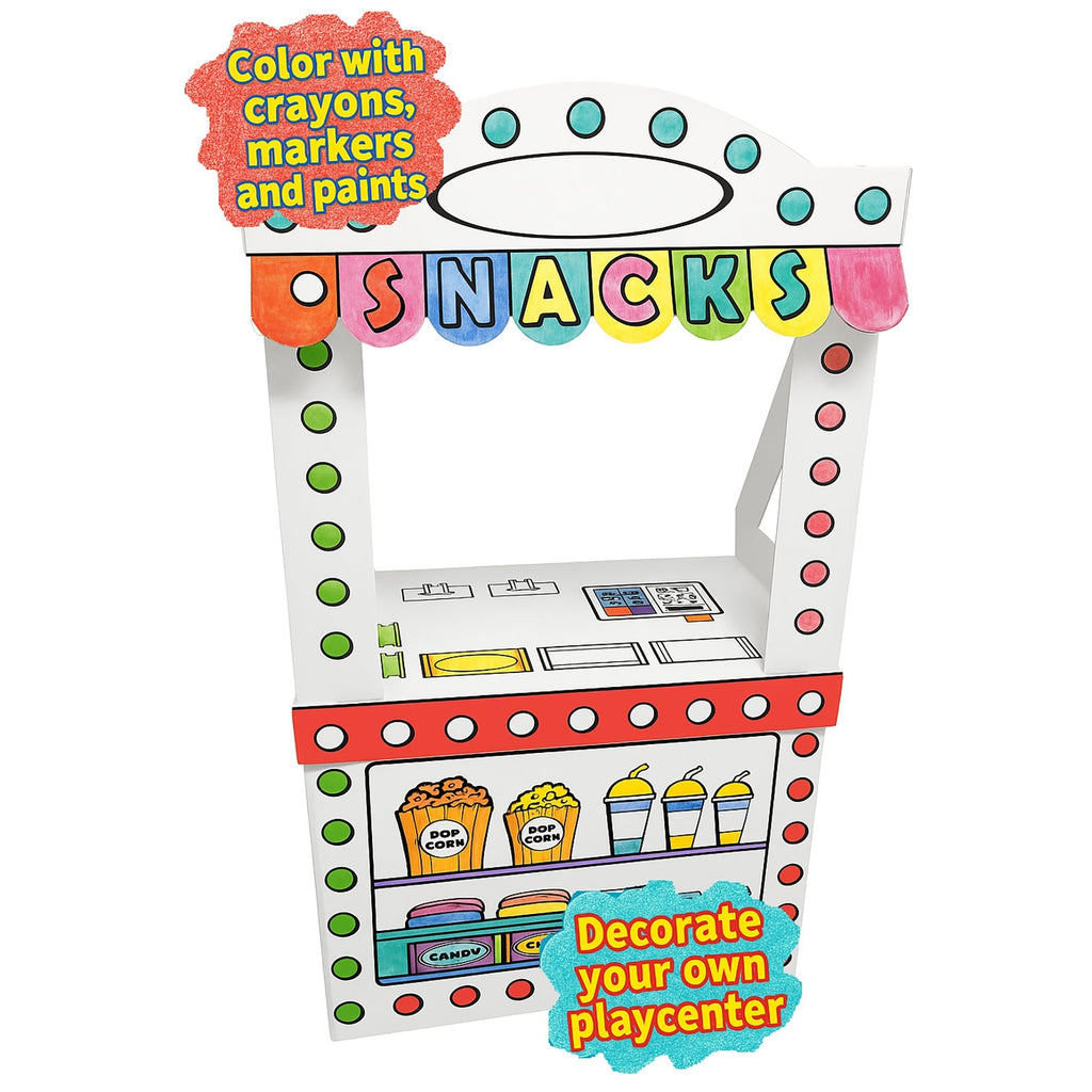 Easy Playhouse Movie Concession Snack Stand Cardboard Playhouse