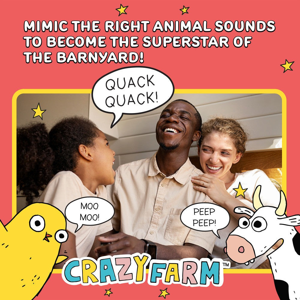 FoxMind Crazy Farm: Card Party Game for Family & Kids 6+