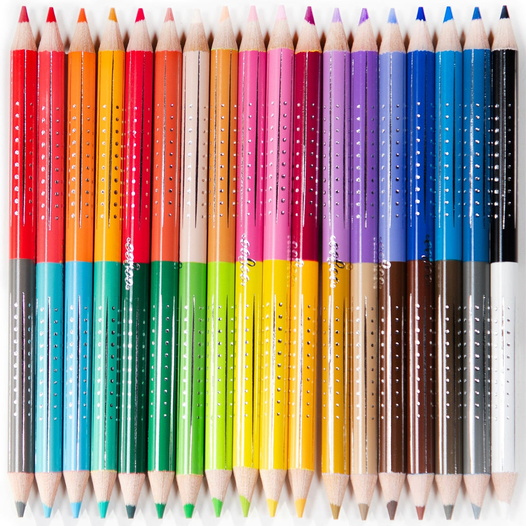 eeBoo Double-Sided Watercolor Pencils 18-Piece Set