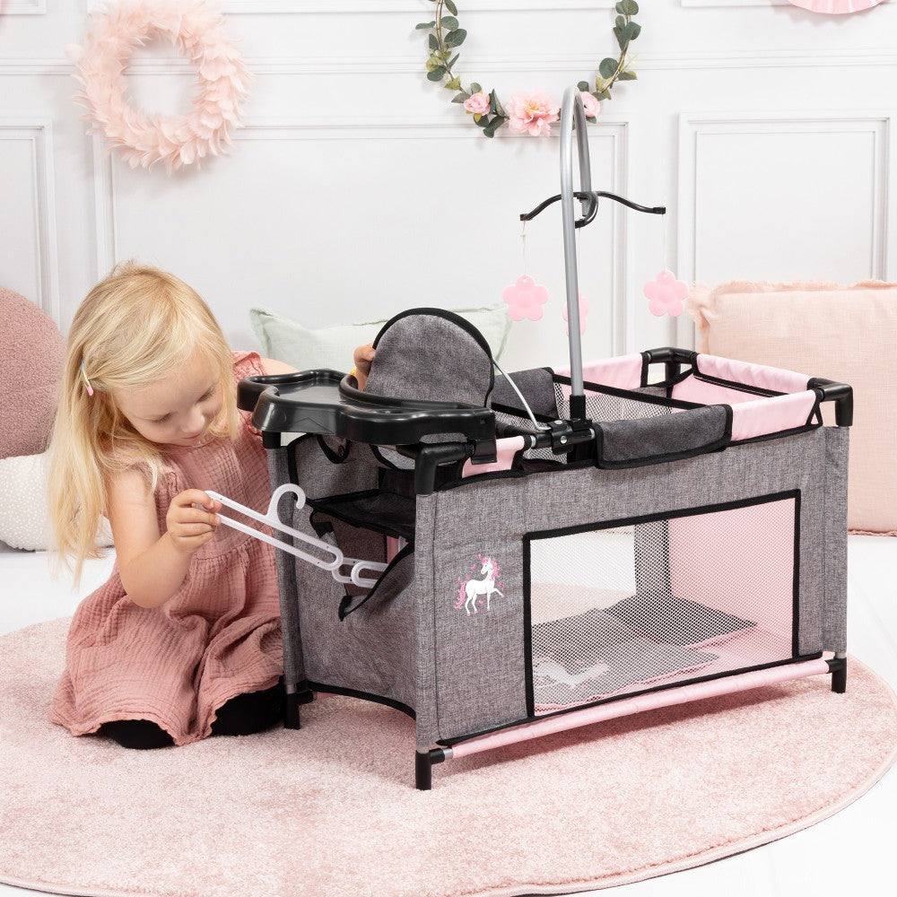 Bayer Design Fairy-Themed Multi-Bed Doll Playset - Grey & Pink