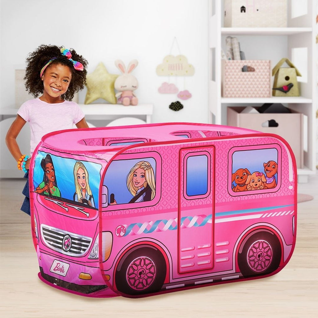 Sunny Days Entertainment Barbie Camper Play Tent – Imaginative Playhouse for Kids