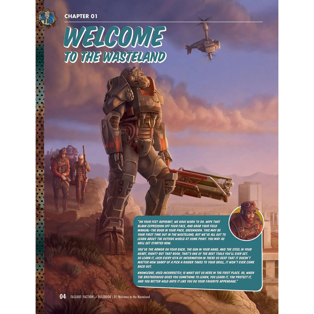 Fallout: Factions Core Rulebook Tabletop Strategy Game