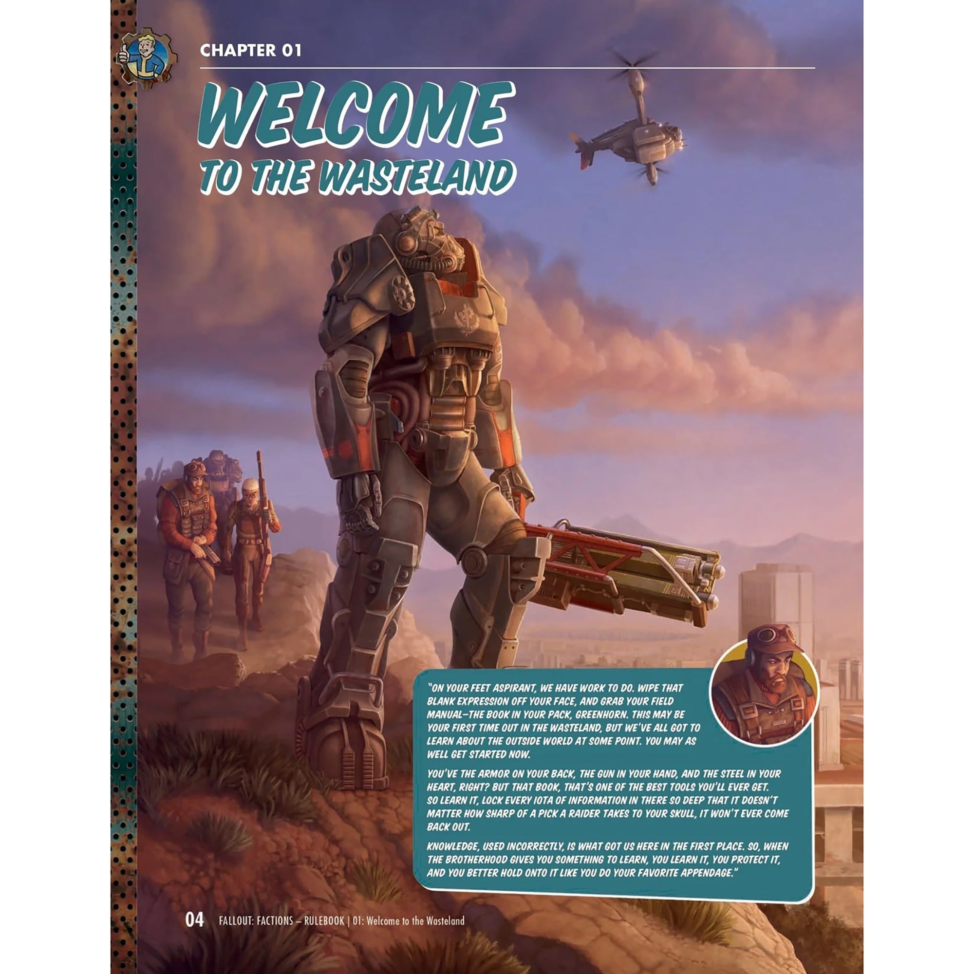 Fallout: Factions Core Rulebook Tabletop Strategy Game