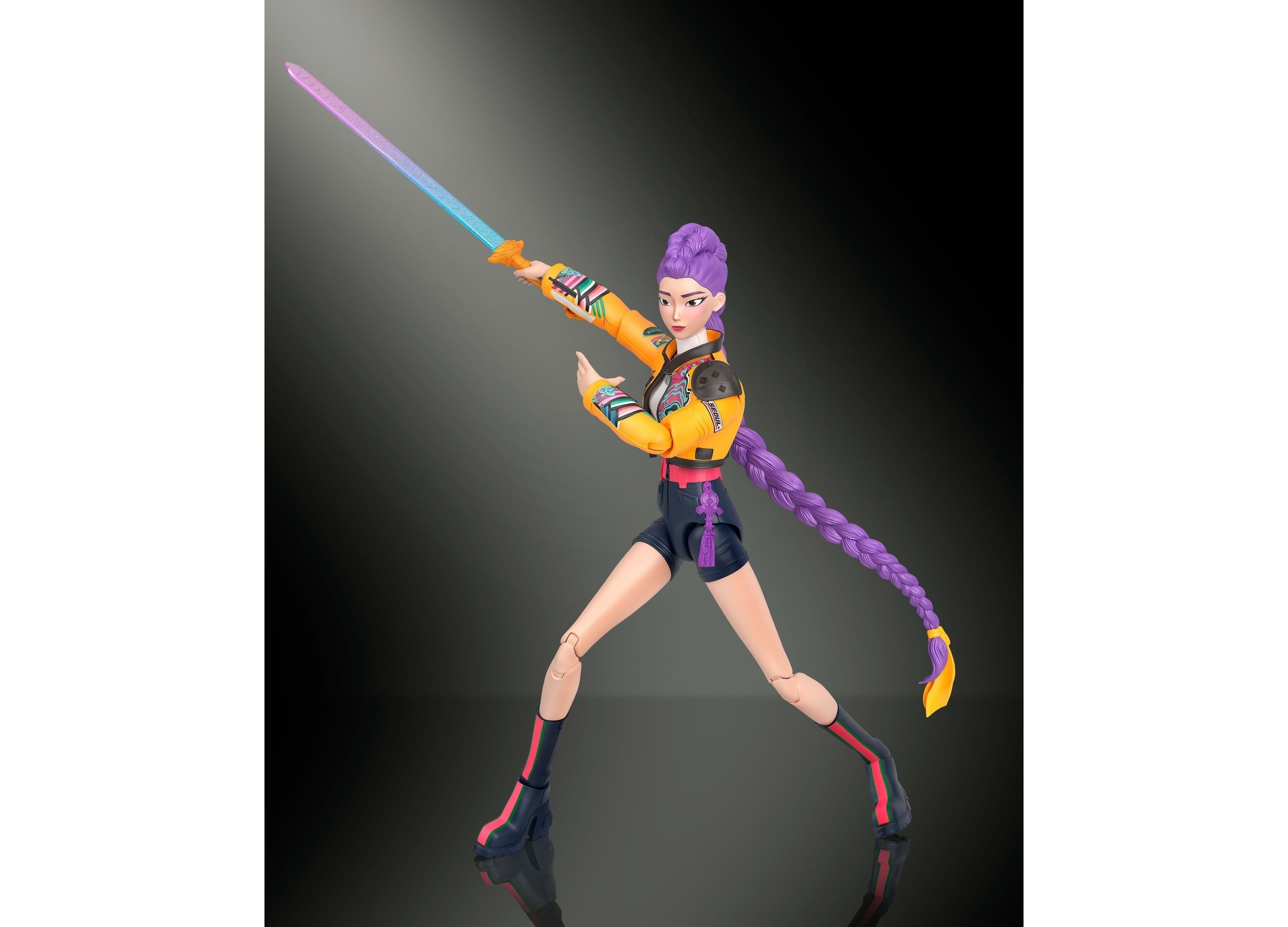 KPop Demon Hunters Rumi 6-Inch Action Figure, 21 Points of Articulation, Interchangeable Hands and Faces