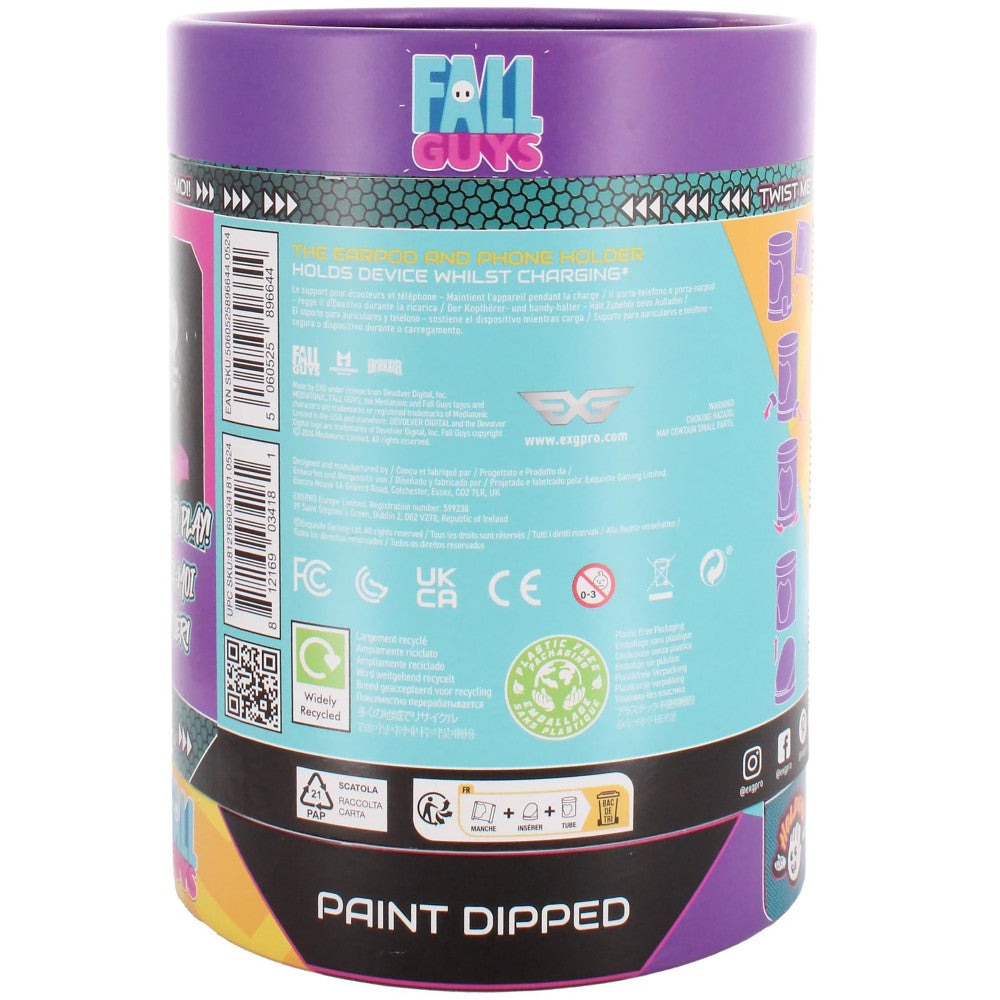 Exquisite Gaming: Fall Guys Paint Dipped Earbud & Phone Holder