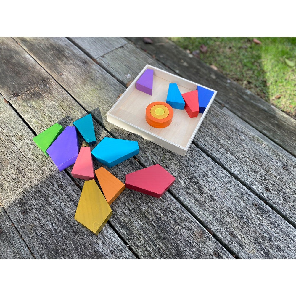 The Freckled Frog Sunny Colors – Wooden Sun Puzzle & Playset